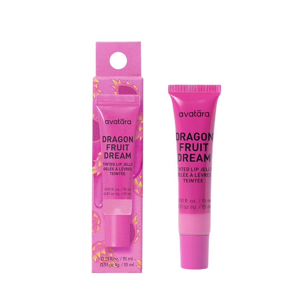 Avatara Dragon Fruit Dream Tinted Lip Jelly - Hydrating Tinted Lip Balm with Vitamin