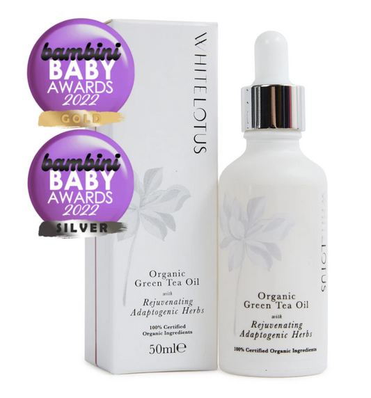 Organic Green Tea Body Oil with Rejuvenating Adaptogenic Herbs 50mL US